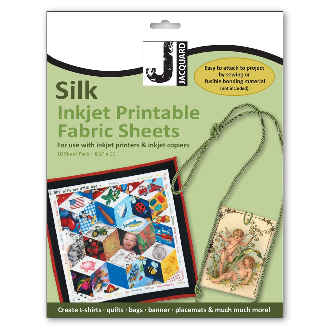 Jacquard Ink Jet Fabric 8.5'' x 11'' Silk Sheets (10 pack) - AT TEN Distribution