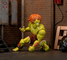 Load image into Gallery viewer, Jada Street Fighter II Blanka Deluxe Action Figure - 1:12 Scale, Highly Articulated, Interchangeable Hands &amp; Head, Electric Thunder Accessory - 7&quot; Tall, Video Game Collectible - AT TEN Distribution

