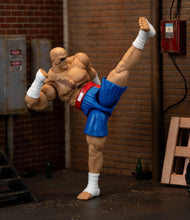 Load image into Gallery viewer, Jada Street Fighter II Sagat Deluxe 1:12 Scale Action Figure - Highly Articulated, Tiger Shot Accessory &amp; Stand, 7.6&quot; Tall - AT TEN Distribution
