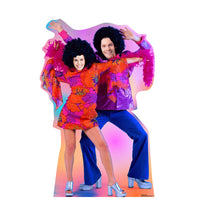 Load image into Gallery viewer, Life - size 70&#39;s Disco Dance Couple Stand - in Cardboard Cutout - AT TEN Distribution
