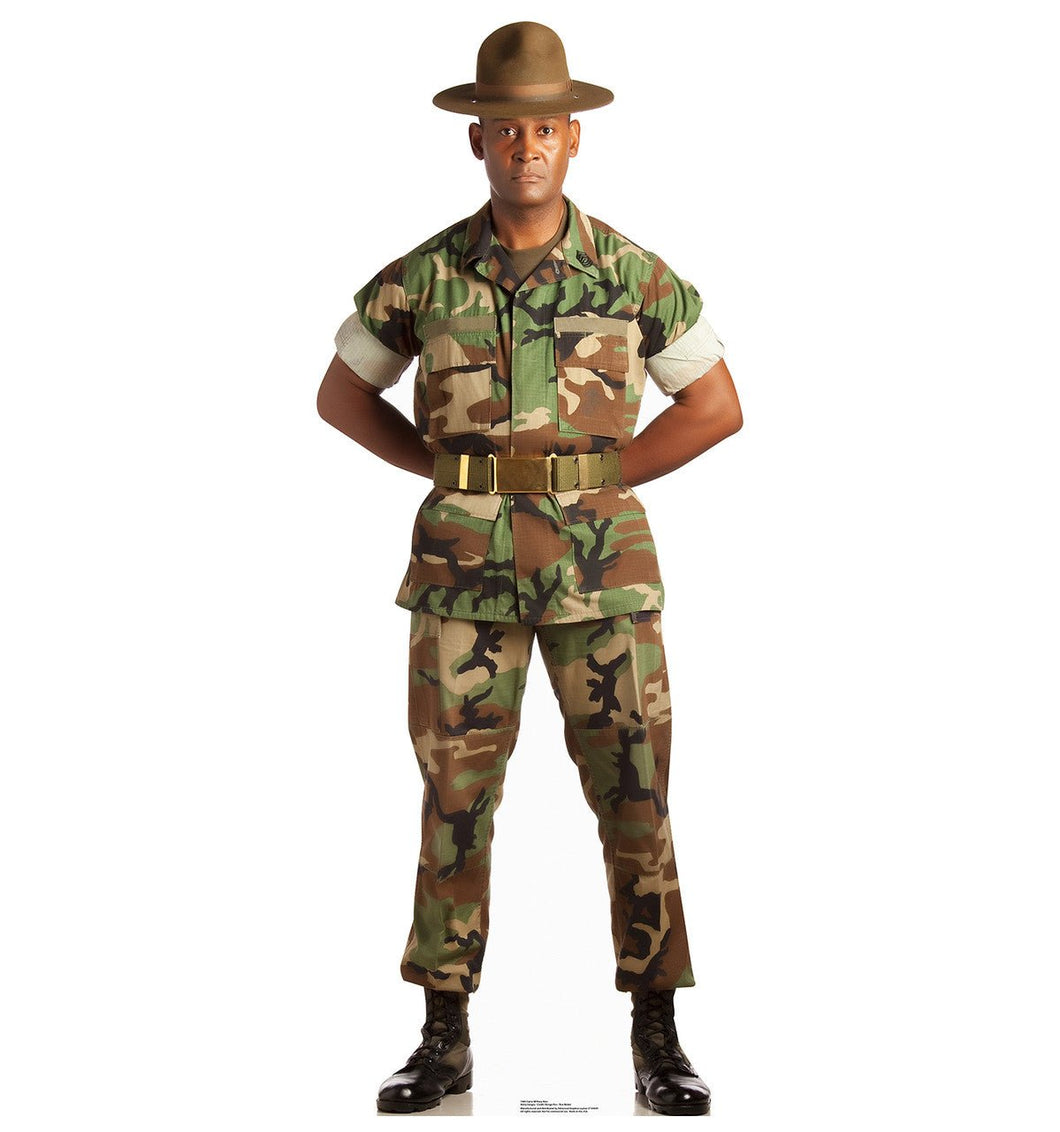 Life - size Camo Military Man Cardboard Cutout - AT TEN Distribution