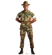 Life - size Camo Military Man Cardboard Cutout - AT TEN Distribution