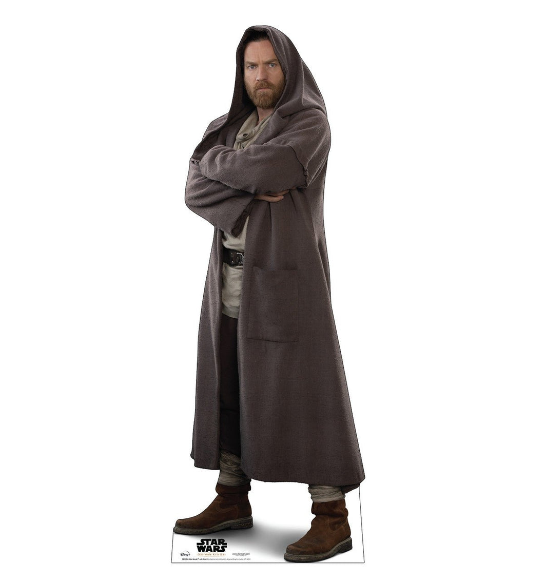 Life - size Cardboard Cutout of Obi - Wan Kenobi with Hood - AT TEN Distribution