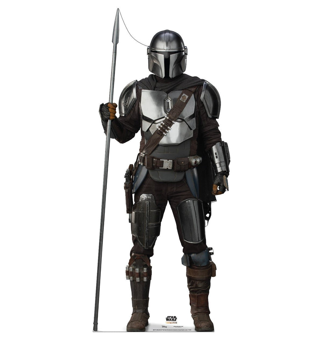 Life - size Cardboard Cutout of The Mandalorian with Spear - AT TEN Distribution