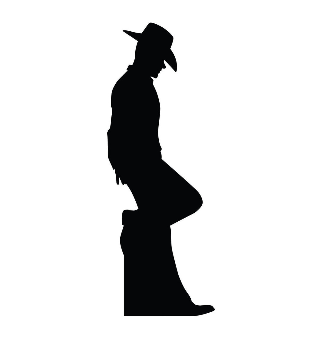 Life - size Cowboy Leaning Silhouette Cardboard Cutout - AT TEN Distribution