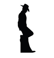 Life - size Cowboy Leaning Silhouette Cardboard Cutout - AT TEN Distribution