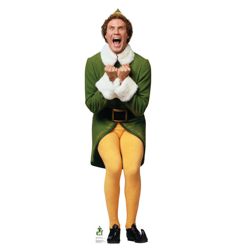 Life - size Excited Buddy Elf Cardboard Cutout Will Ferrell - AT TEN Distribution