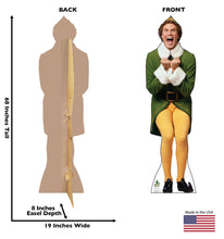 Load image into Gallery viewer, Life - size Excited Buddy Elf Cardboard Cutout Will Ferrell - AT TEN Distribution
