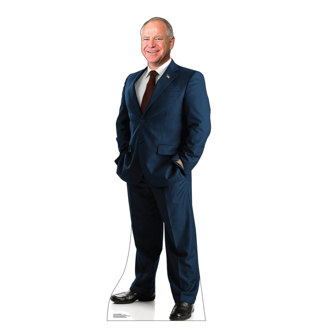 Life - size Outdoor Coroplast Cutout of Tim Walz - AT TEN Distribution