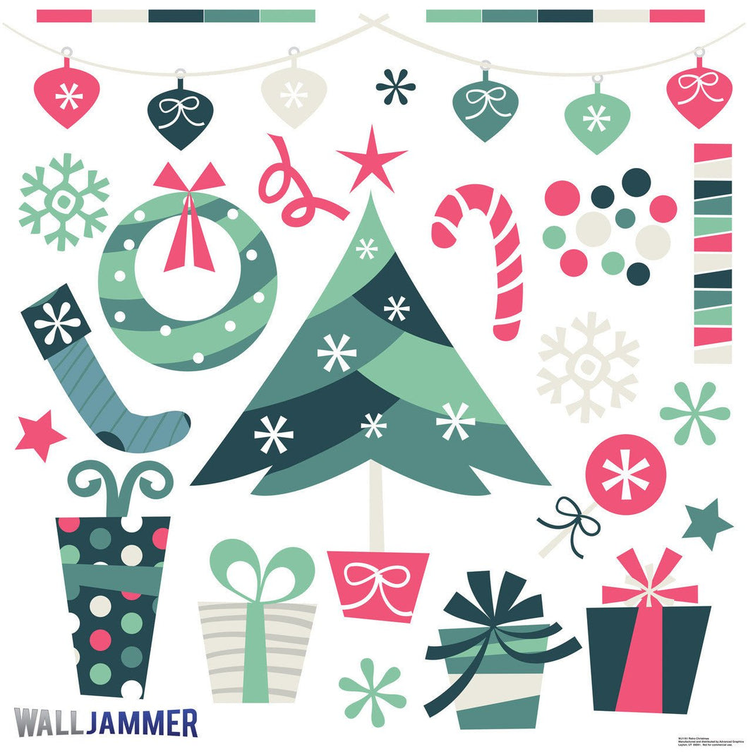 Life - size Retro Christmas Wall Decal Cardboard Cutout - AT TEN Distribution
