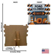 Load image into Gallery viewer, Life - Size Road Closed Detour Sign Cardboard Cutout - AT TEN Distribution
