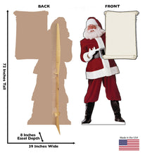 Load image into Gallery viewer, Life - size Santa Claus with Scroll Cardboard Cutout - AT TEN Distribution

