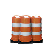 Life - Size Set of Three Construction Barrels Cardboard Cutout - AT TEN Distribution