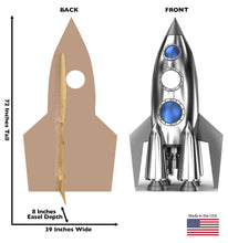 Load image into Gallery viewer, Life - size Space Rocket Stand - In Cardboard Cutout - AT TEN Distribution
