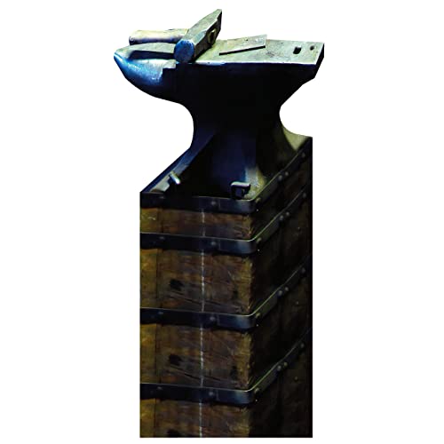 Life - Size Viking Blacksmith Cardboard Cutout | Hammer & Anvil Forge Prop Standup - AT TEN Distribution