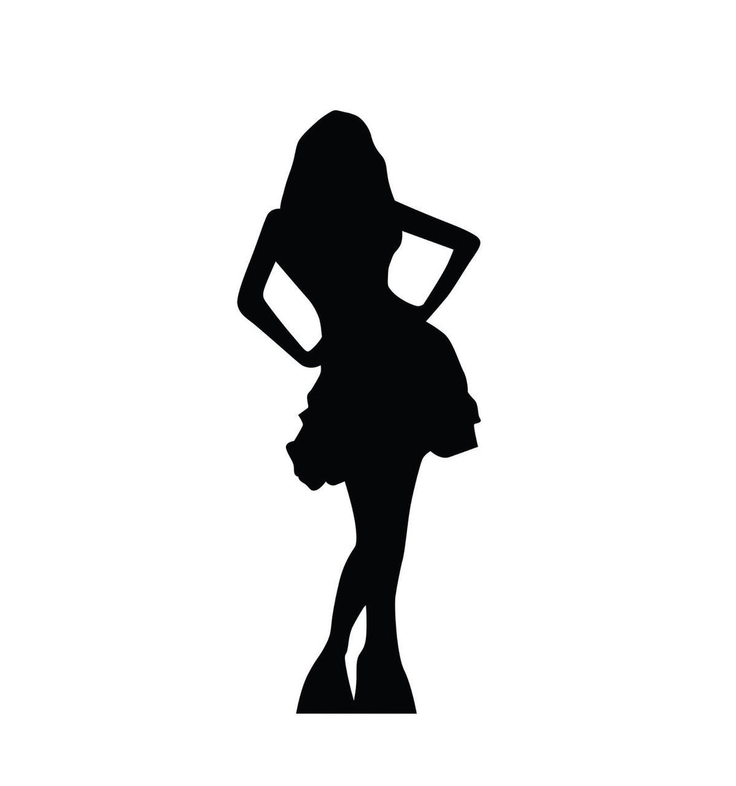 Life - size Woman In Skirt Silhouette Cardboard Cutout - AT TEN Distribution
