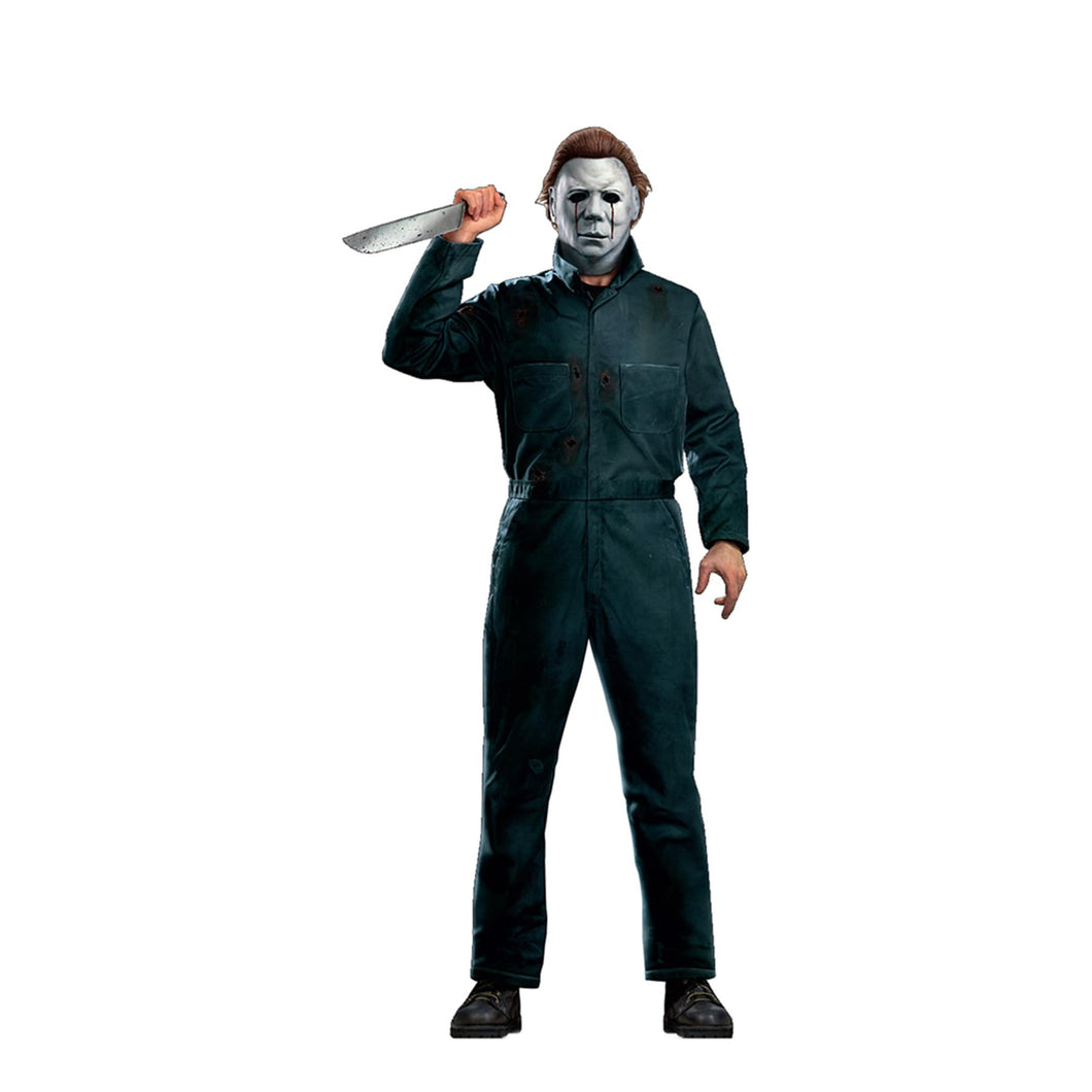 Lifesize Michael Myers Knife Standee (74 in) | Outdoor Halloween II Coroplast Cutout Prop - AT TEN Distribution