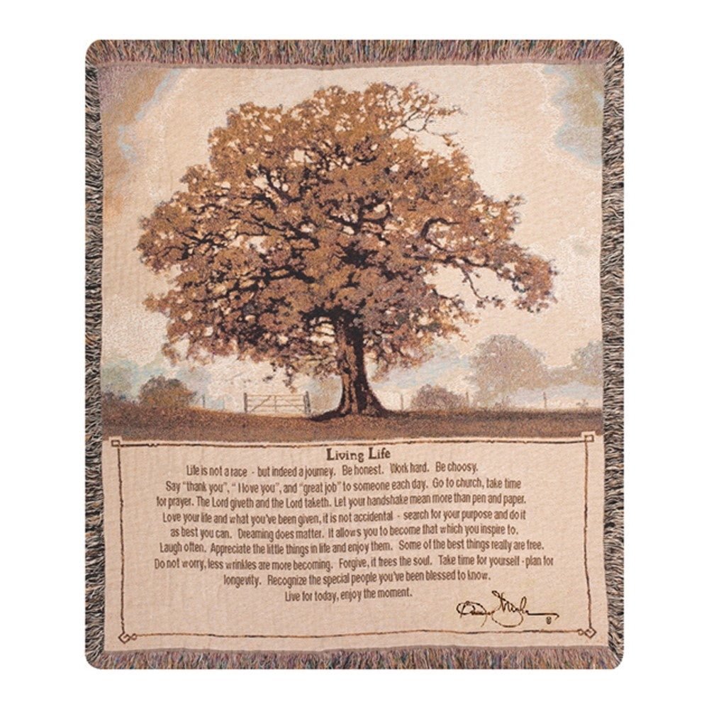 Living Life Tapestry Throw 50