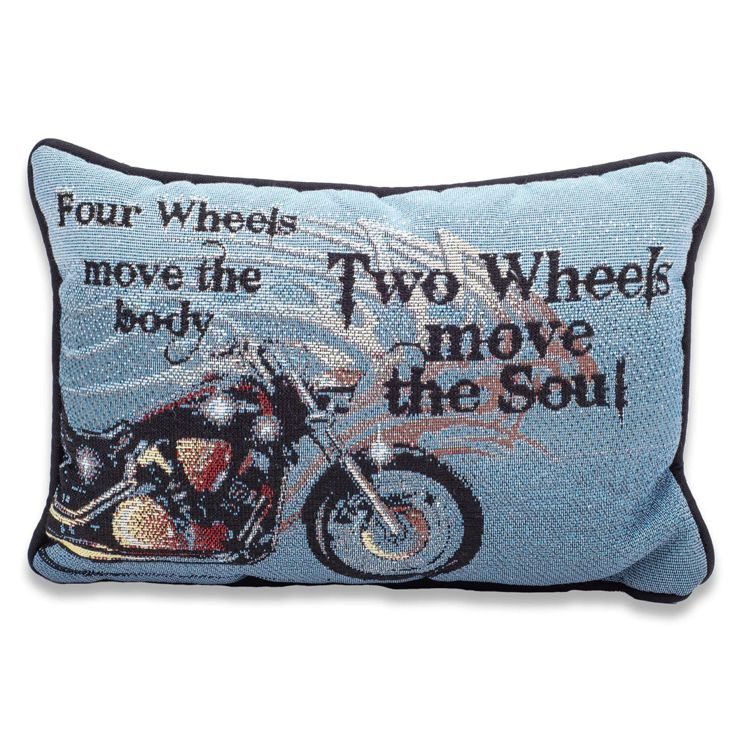 Manual 12.5 x 8.5 - Inch Decorative Throw Pillow, Four Wheels Move The Body - AT TEN Distribution