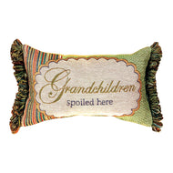 Manual 12.5 x 8.5 - Inch Decorative Throw Pillow, Grandchildren Spoiled Here - AT TEN Distribution