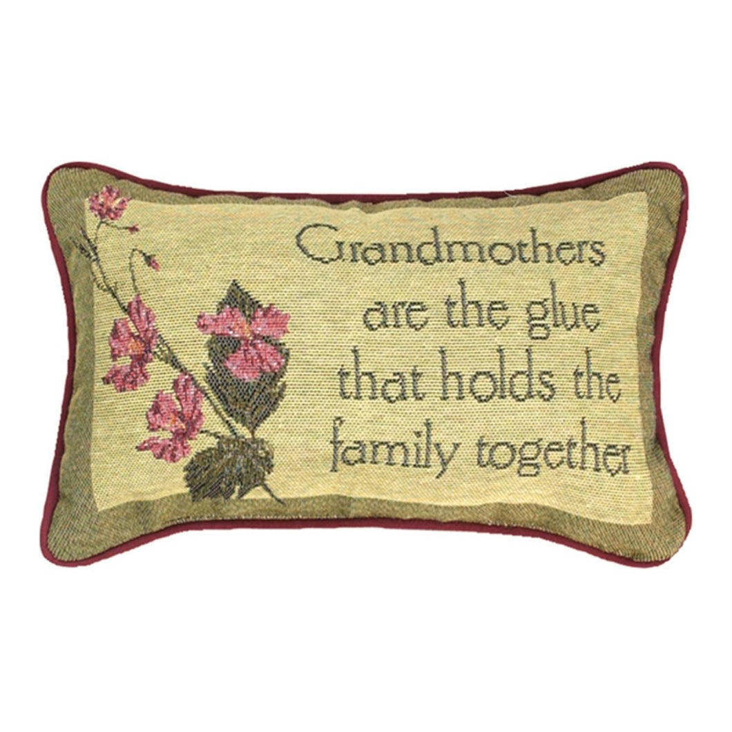 Manual 12.5 x 8.5 - Inch Decorative Throw Pillow, Grandmothers Are the Glue - AT TEN Distribution