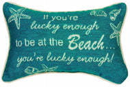 Manual 12.5 x 8.5 - Inch Decorative Throw Pillow, If You're Lucky Enough - AT TEN Distribution