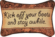 Manual 12.5 x 8.5 - Inch Decorative Throw Pillow, Kick Off Your Boots - AT TEN Distribution