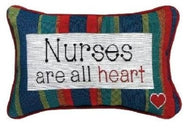 Manual 12.5 x 8.5 - Inch Decorative Throw Pillow, Nurses Are All Heart - AT TEN Distribution