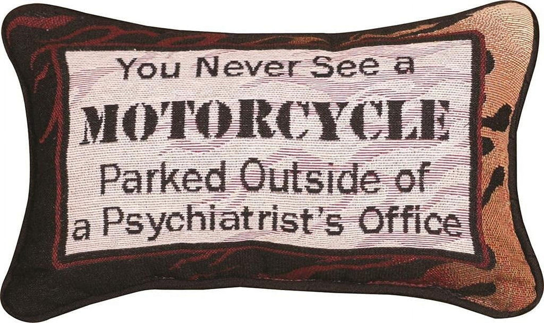 Manual 12.5 x 8.5 - Inch Decorative Throw Pillow, You Never See a Motorcycle - AT TEN Distribution