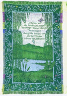 Manual 46 X 60 - Inch Inspirational Collection 2.5 - Layer Fringed Throw, Serenity Prayer - AT TEN Distribution