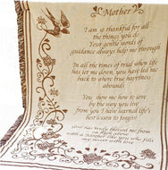 Manual 46 X 60 - Inch Mother's Day Fringed 2.5 - Layer Throw, Mother Poem - AT TEN Distribution