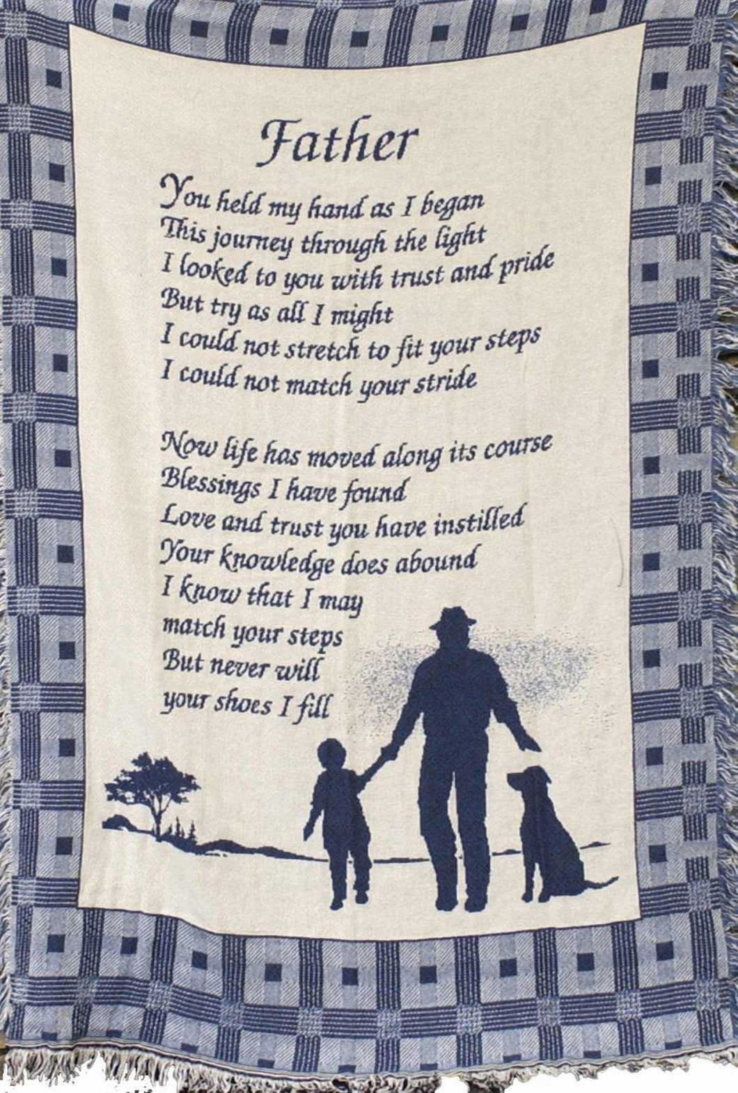 Manual 46 X 60 - Inch Throw with Fringe, Father You Held My Hand - AT TEN Distribution