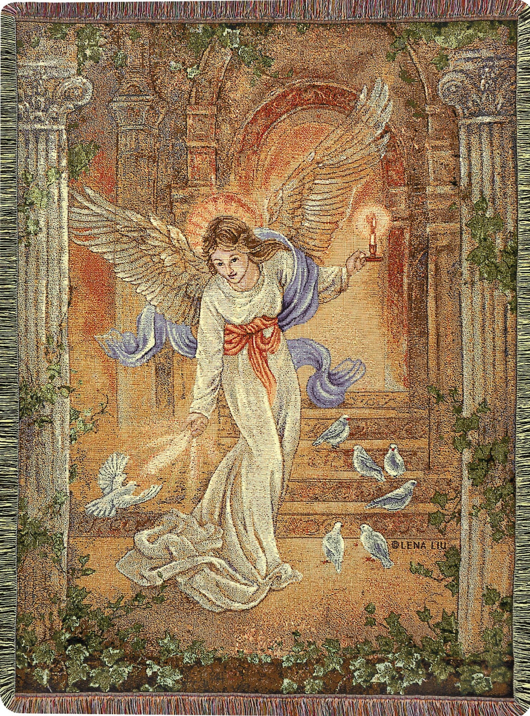 Manual 50 x 60 - Inch Tapestry Throw, Angel of Light - AT TEN Distribution