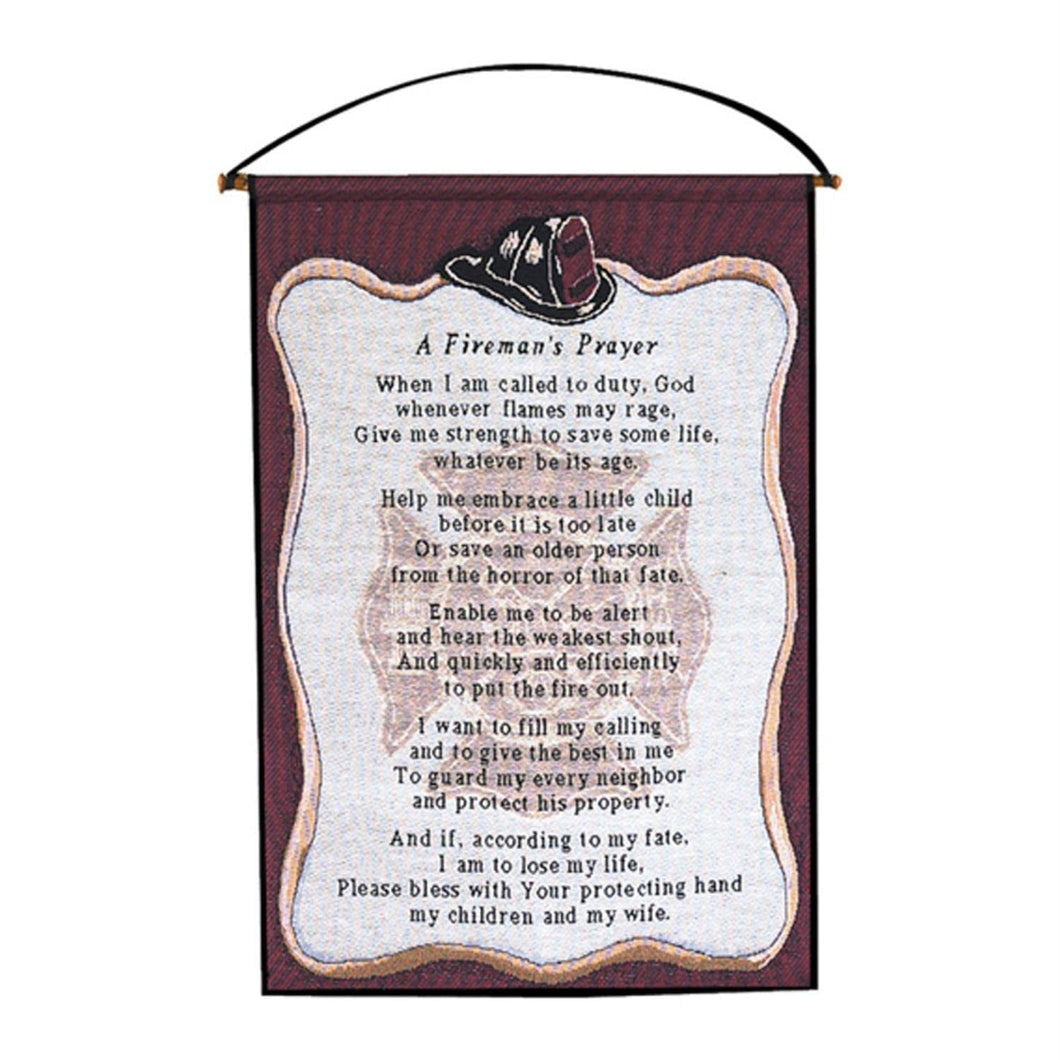 Manual a Fireman's Prayer Woven Wall Hanging, 17 X 25 - Inch - AT TEN Distribution