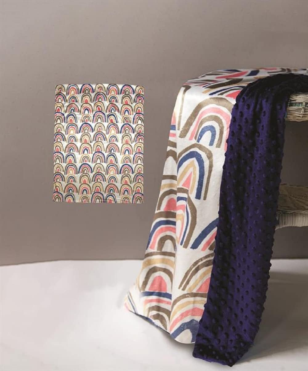 Manual AIIZBP Block Party Mink Throw, 2 - Layer, 40 - inch Length - AT TEN Distribution