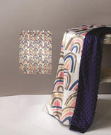 Manual AIIZBP Block Party Mink Throw, 2 - Layer, 40 - inch Length - AT TEN Distribution