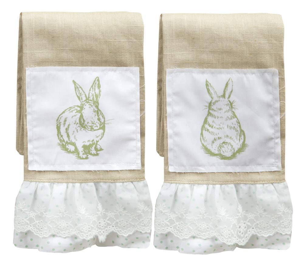 Manual Bunnies Tea Towel Set of Two - AT TEN Distribution