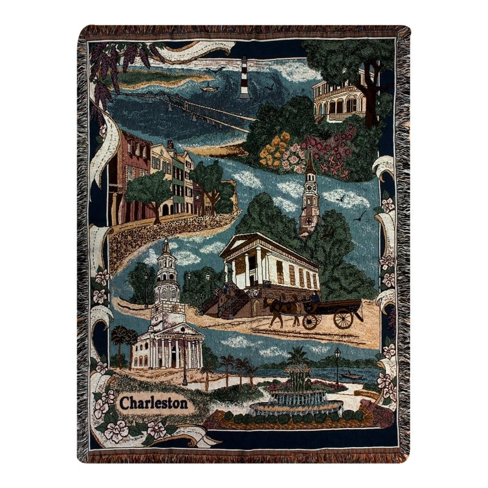 Manual Charleston - Tapestry Throw Blanket, 68 - inch Length, Home Decoration - AT TEN Distribution