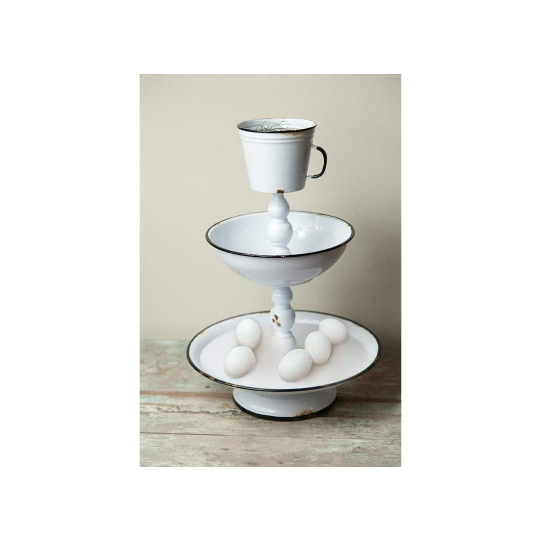 Manual IMFS3T Metal 3 Tier Enamel Tray - AT TEN Distribution