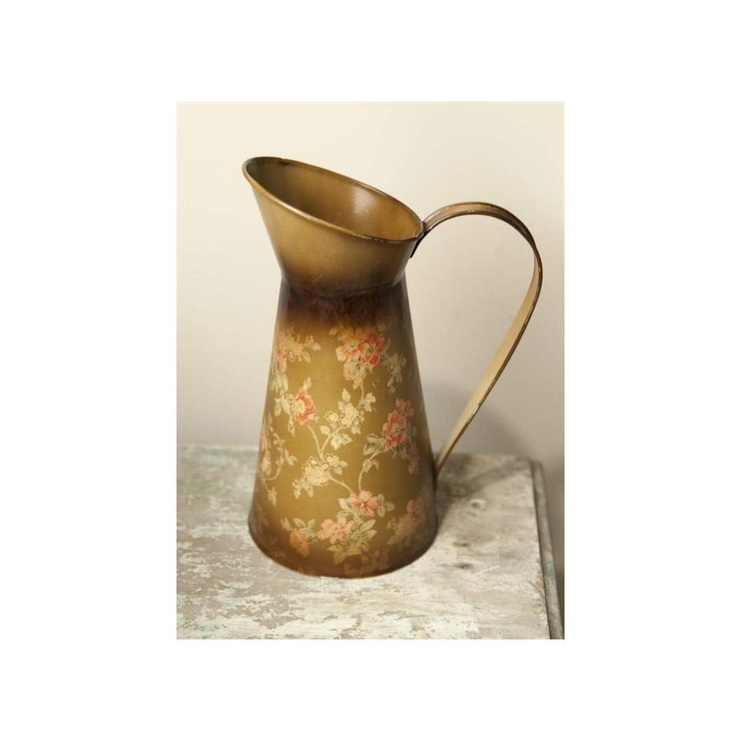 Manual IMFSPF Metal Fall Floral Decorative Pitcher - AT TEN Distribution