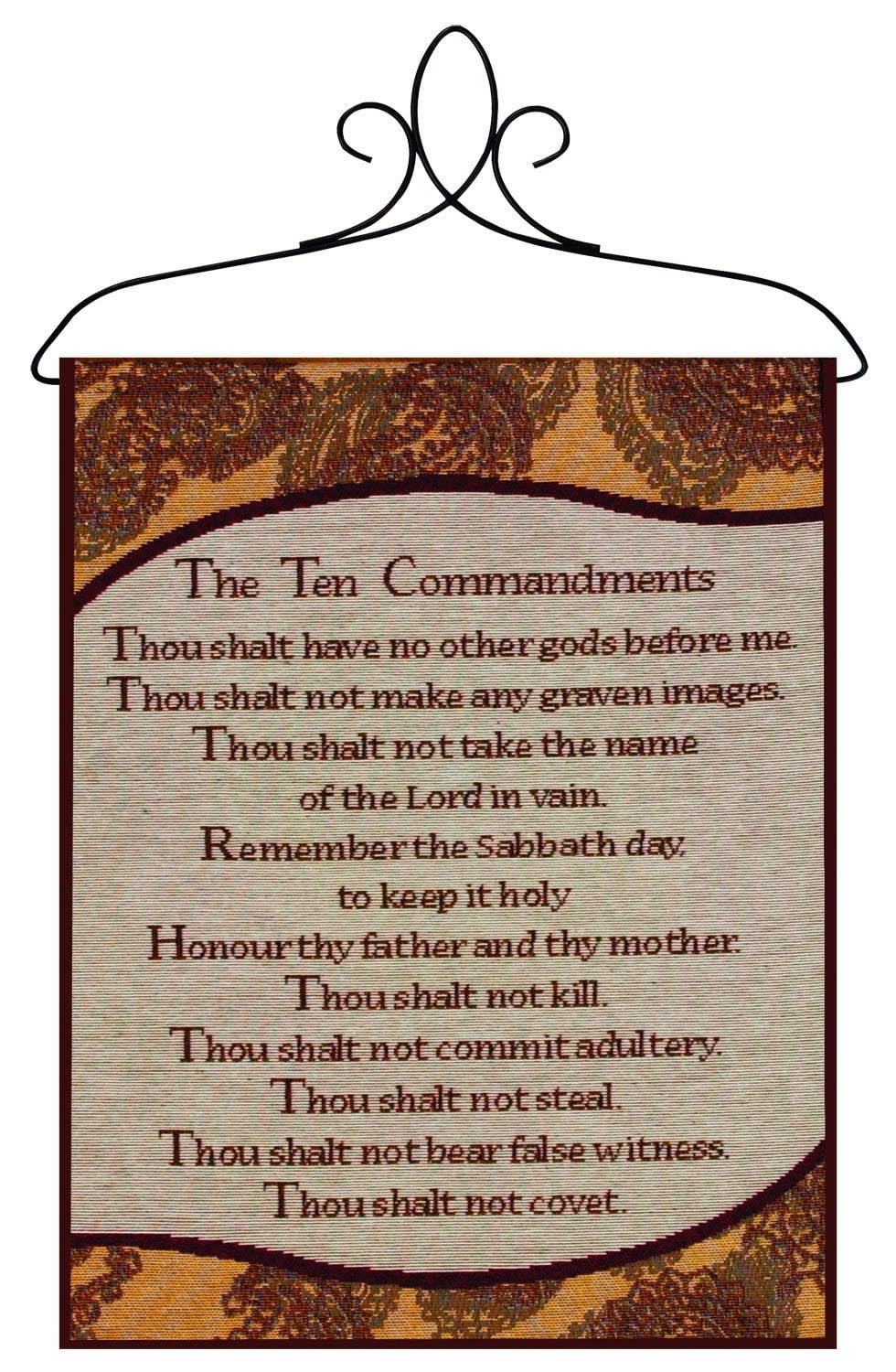 Manual Inspirational Collection 13 X 18 - Inch Wall Hanging with Frame, Ten Commandments - AT TEN Distribution