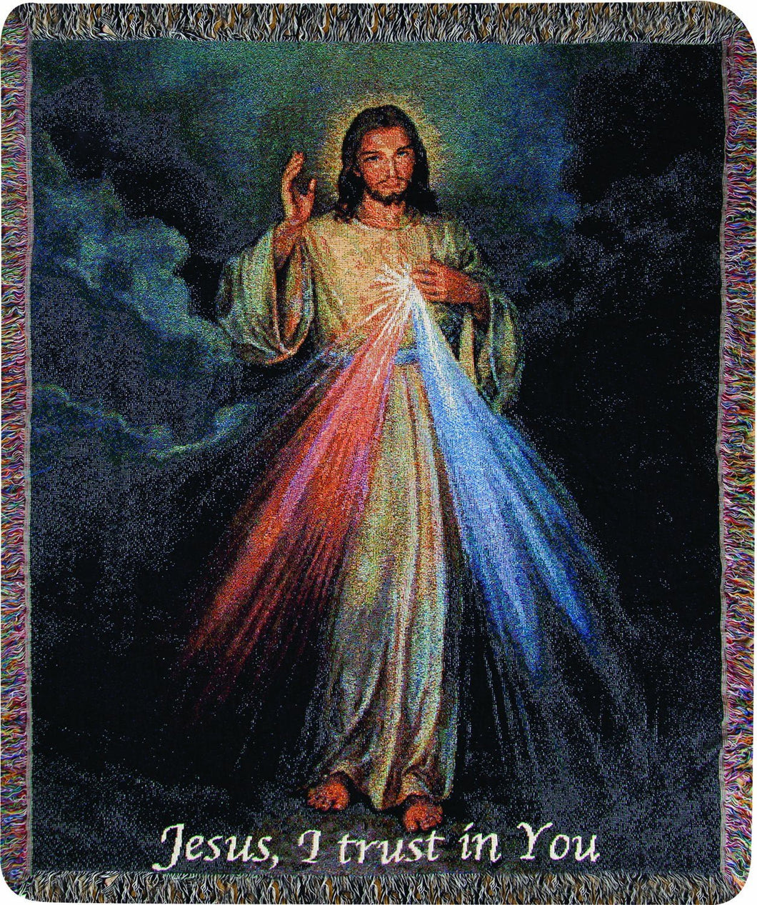 Manual Inspirational Collection 50 x 60 - Inch Tapestry Throw, The Divine Mercy, - AT TEN Distribution