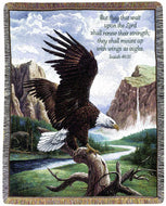 Manual Inspirational Collection 50 x 60 - Inch Tapestry Throw with Verse, Freedom by Linda Pickens, - AT TEN Distribution