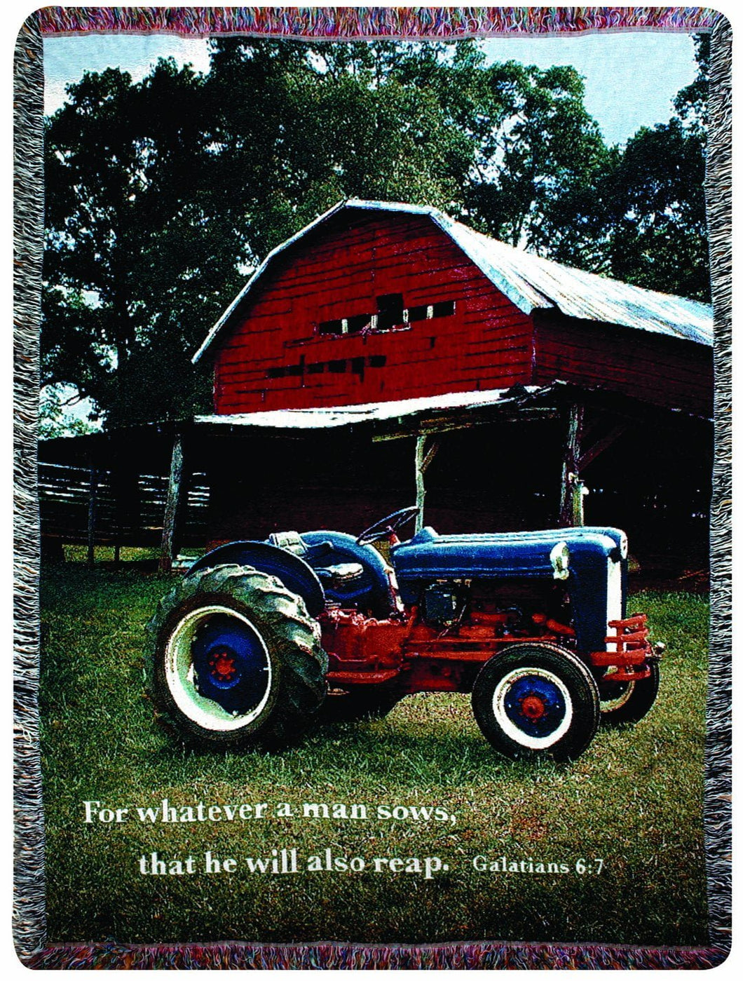 Manual Inspirational Collection 50 x 60 - Inch Tapestry Throw with Verse, Mill Spring Farm - AT TEN Distribution