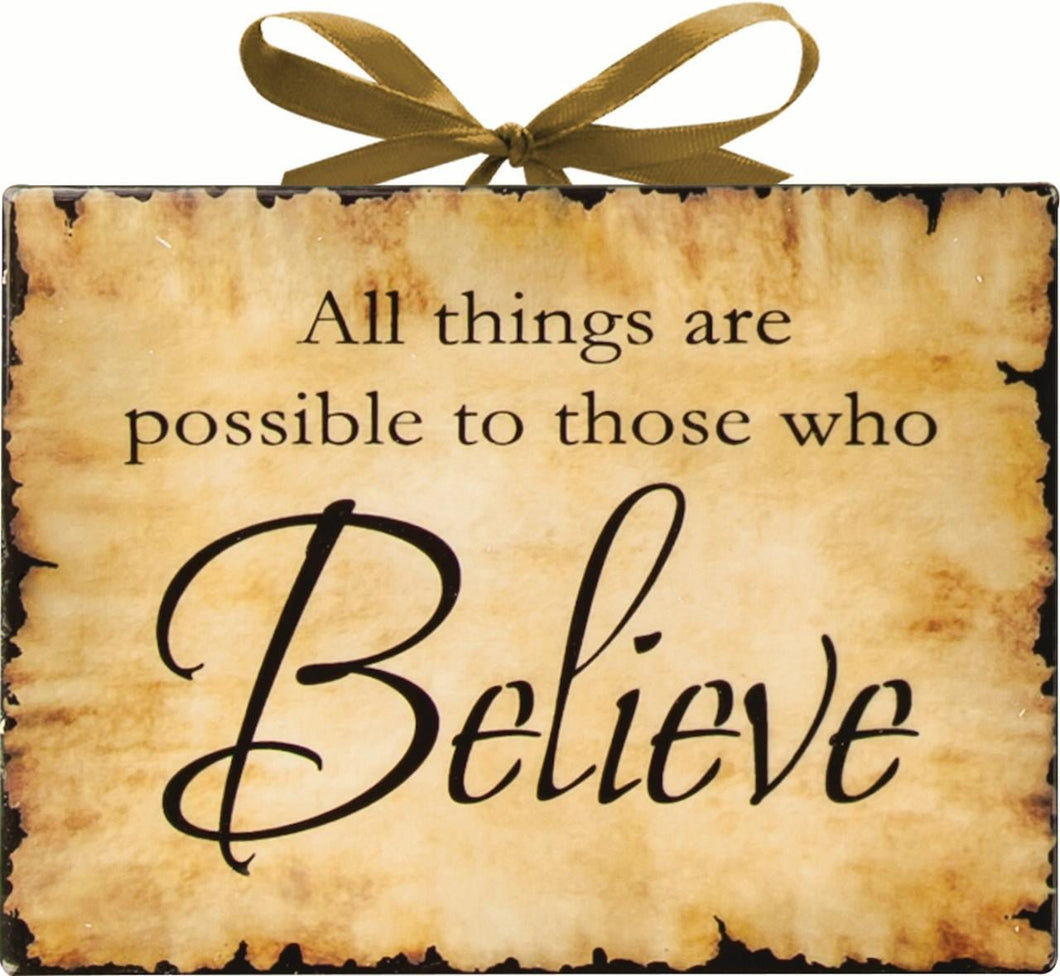 Manual INSPIRATIONAL PLAQUE BELIEVE S/3 - AT TEN Distribution