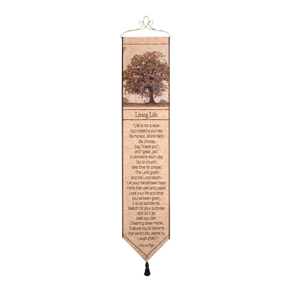 Manual Living Life - 9X41 Woven Tapestry Bell Pull - AT TEN Distribution