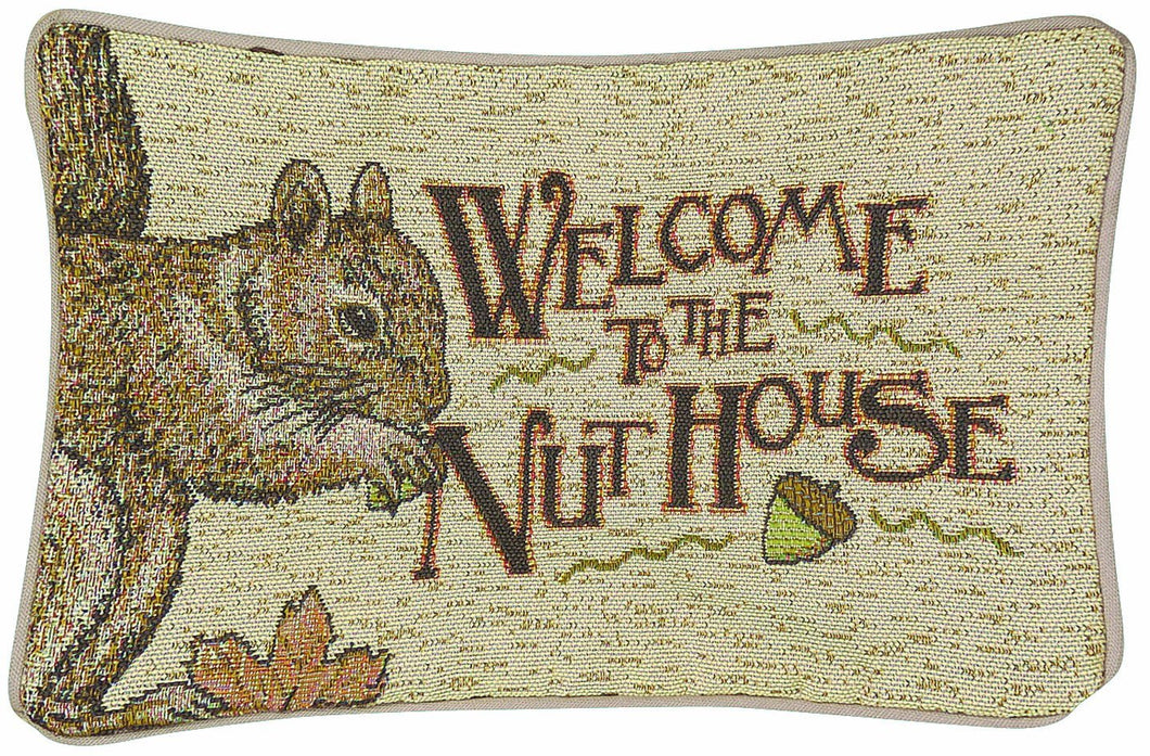 Manual Nuthouse 12.5 x 8.5 - Inch Decorative Throw Pillow - AT TEN Distribution