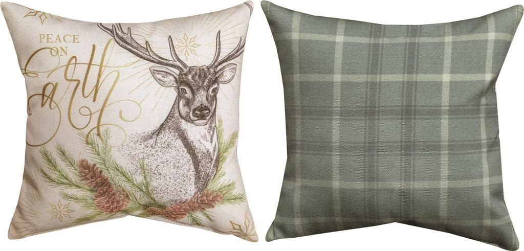 Manual SDWPP Winter Pine Pillow, 12 - inch Square - AT TEN Distribution