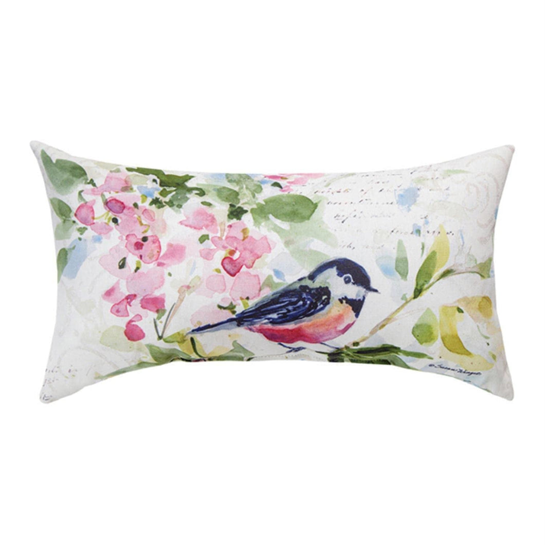 Manual SHWBA Watercolor Birds & Butterflies Climaweave Pillow, 17 - inch Length - AT TEN Distribution