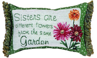 Manual Sisters are Different Flowers Pillow, 11 X 8 - Inch - AT TEN Distribution